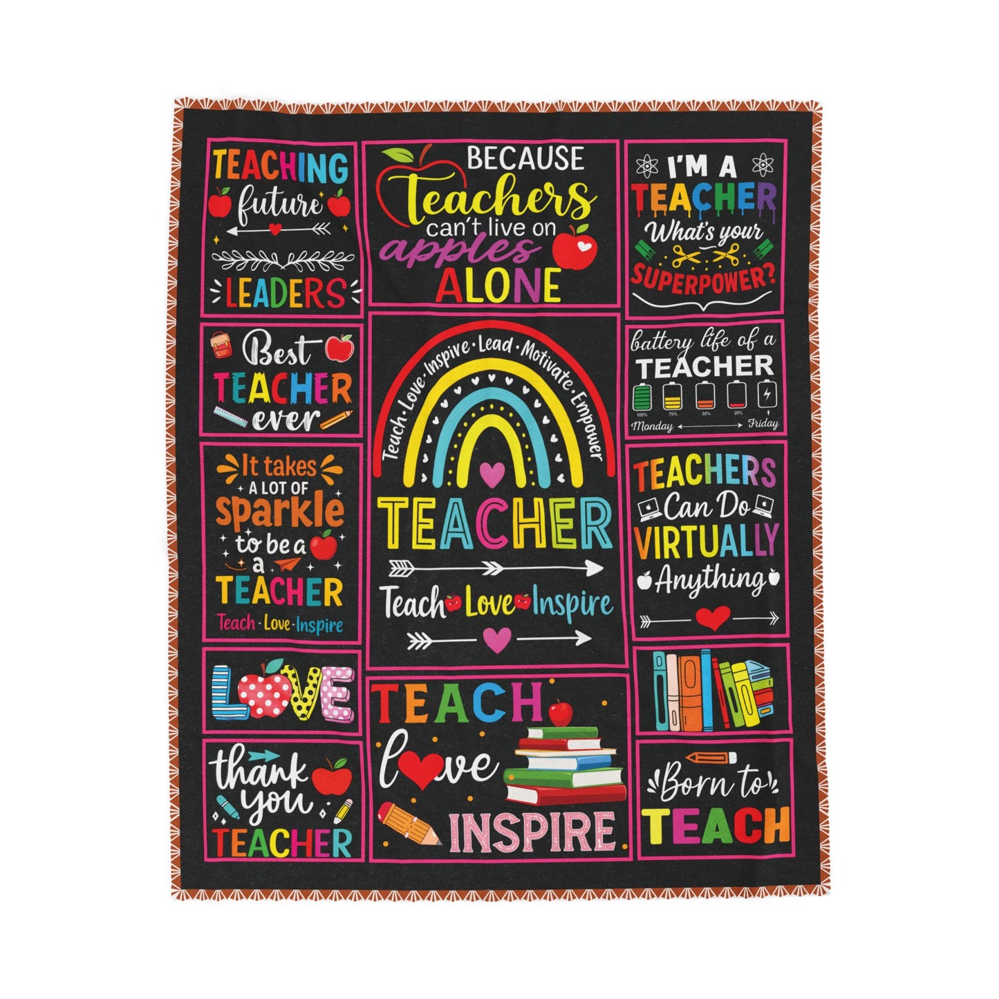 Tech Love Inspire Velveteen Plush Blanket