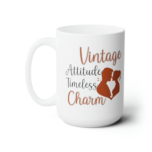 Vintage Attitude Timeless Charm Mug – Romantic Classic Coffee Cup for Women