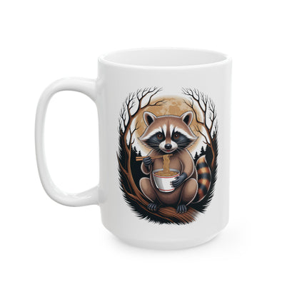 Raccoon Coffee Mug, white Mug, (11oz, 15oz)