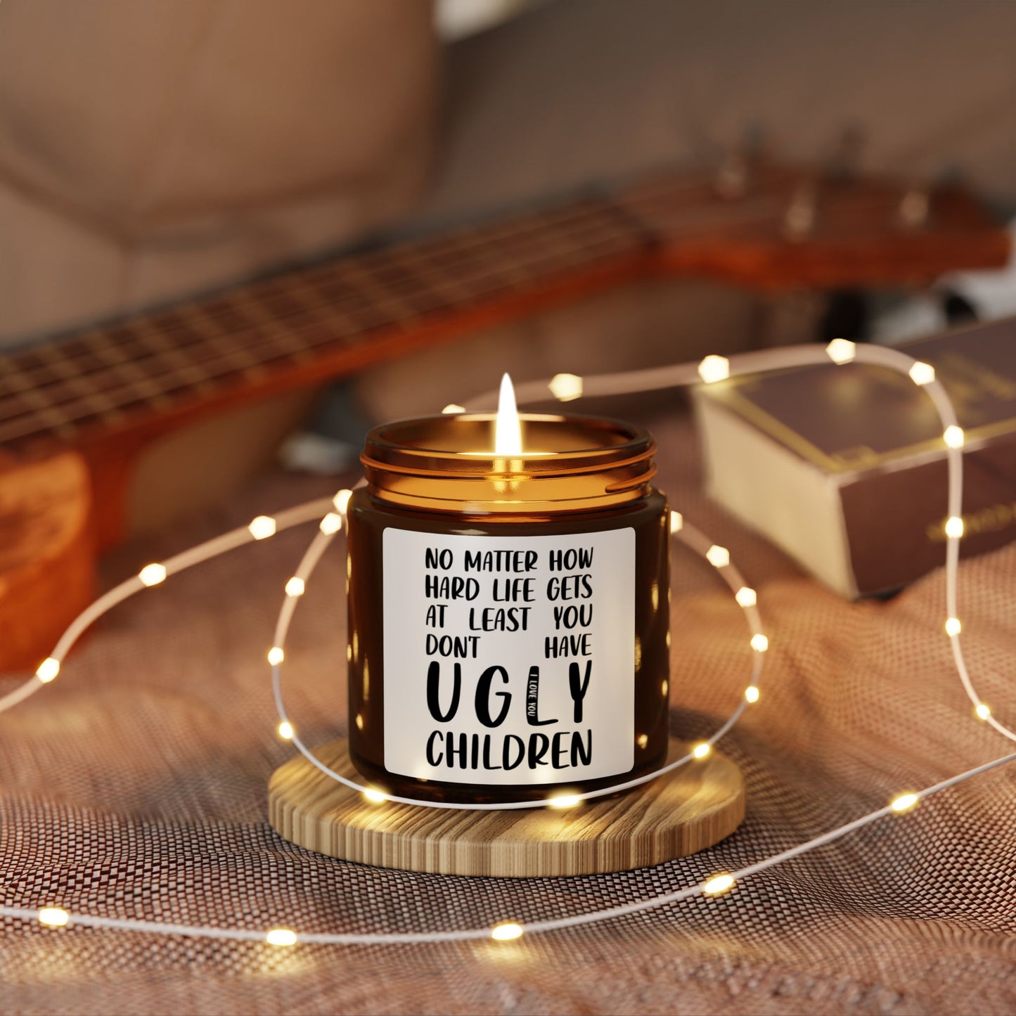 Funny Parent Gift Candle Scented Soy Candle (Multi-Size, Amber Jar)