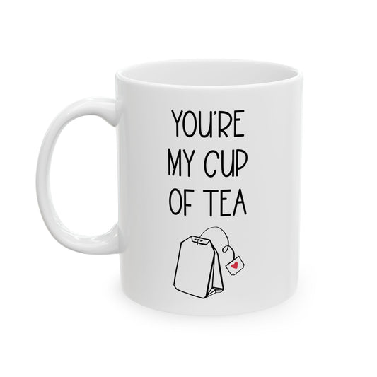 You're My Cup of Tea Mug – Cute Teabag with Heart Tag Romantic Gift for Tea Lovers
