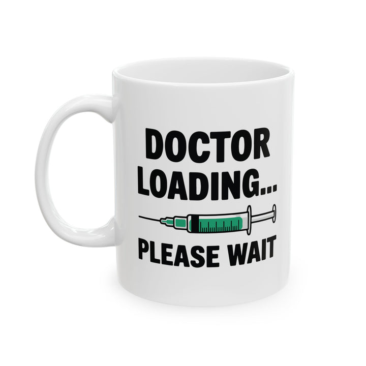 White Ceramic Coffee Cup with Syringe Graphic – Perfect Gift for Medical Students, Future Doctors, Nurses & PA Students