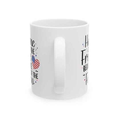 Fourth of July Mug – Support Our Troops American Pride Coffee Mug