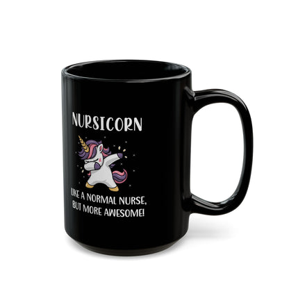 Funny Nurse Unicorn Mug – NURSICORN Black Coffee Cup