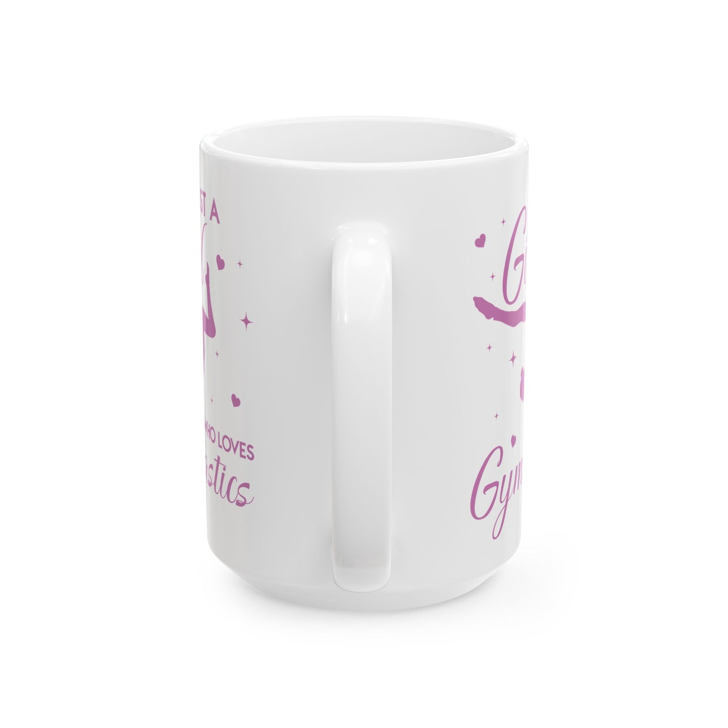Just A Girl Who Loves Gymnastics White Mug, (11oz, 15oz)