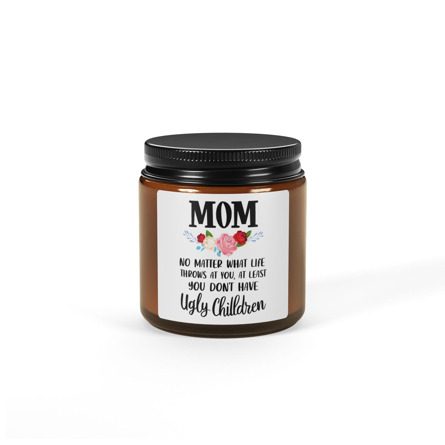 Funny Mom Candle  Scented Soy Candle (Multi-Size, Amber Jar)