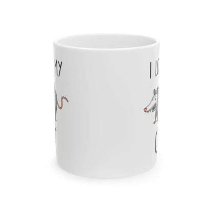 I Love My Cat Oposom, white Mug, (11oz, 15oz)