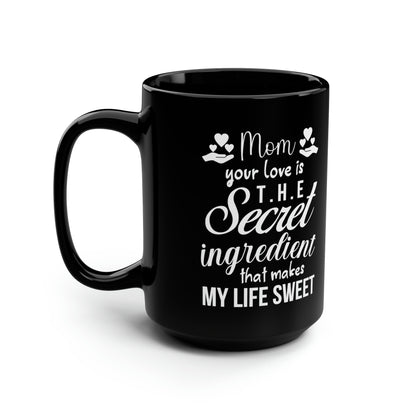 Best Mom Coffee Mug - Mother's Day Gift, Birthday Present, Black Ceramic Cup with Heartfelt Message