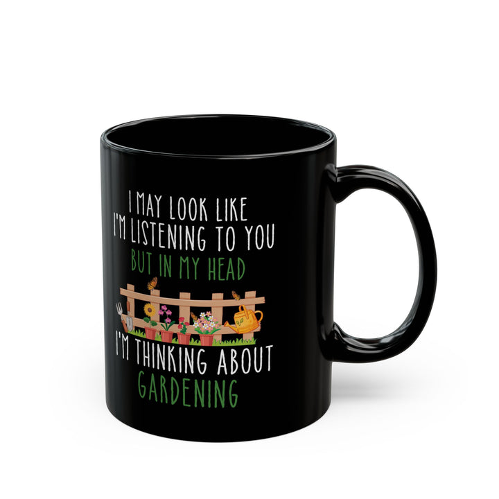 Gardening Mug – Funny Black Coffee Cup for Gardeners & Plant Lovers