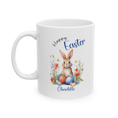 Personalized Easter Bunny Mug – Custom Name Gift for Kids