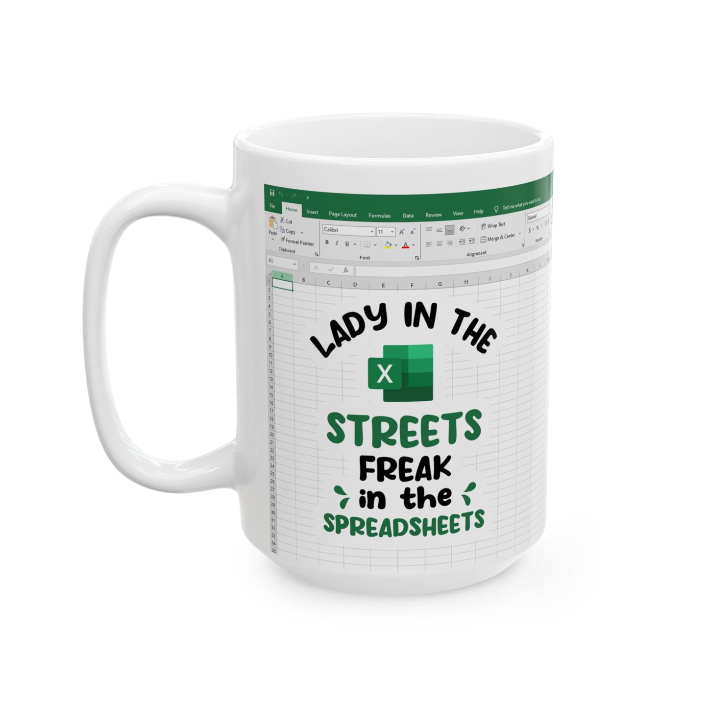 Lady in the Streets Ceramic Mug, (11oz, 15oz)