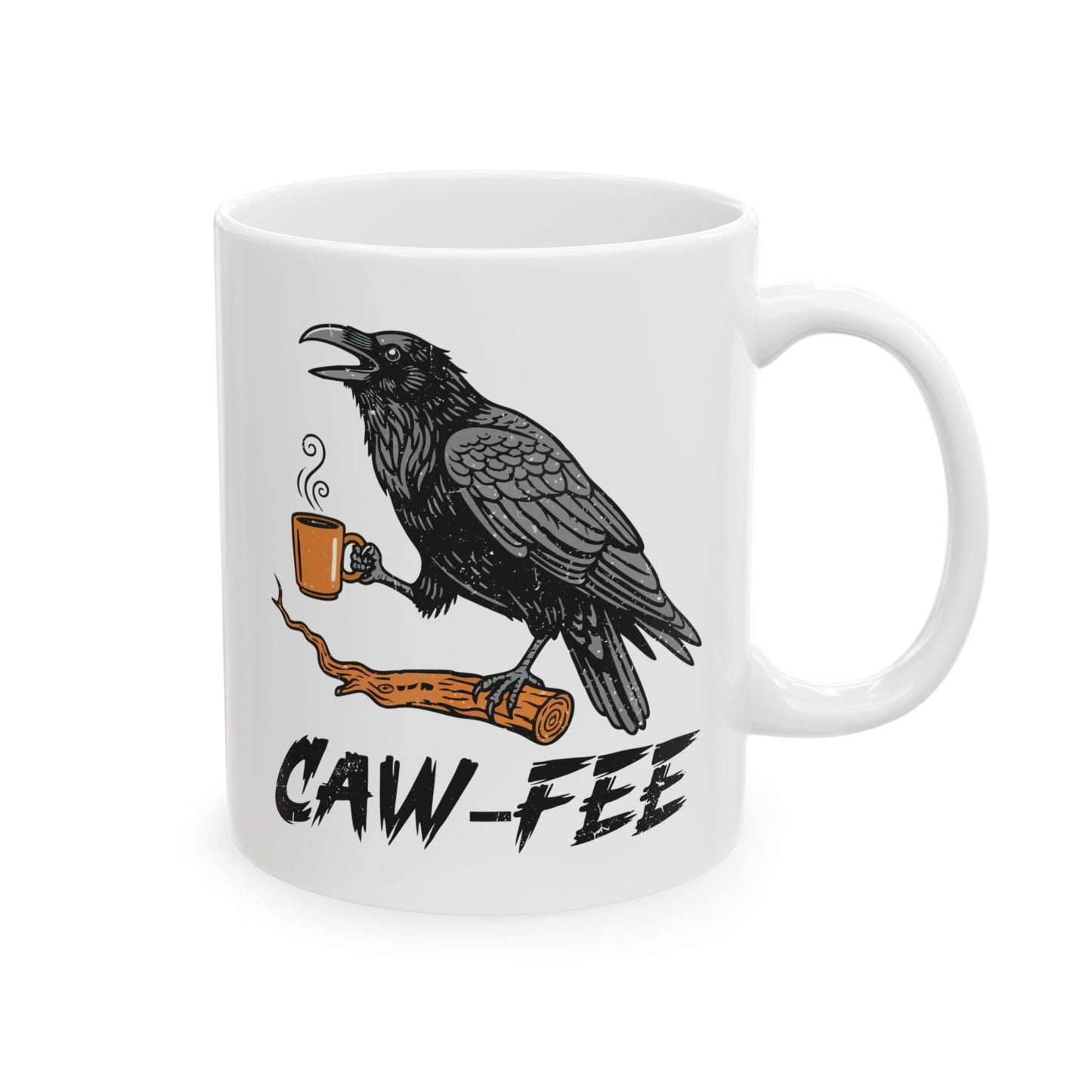 CAW FEE Ceramic Mug, (11oz, 15oz)