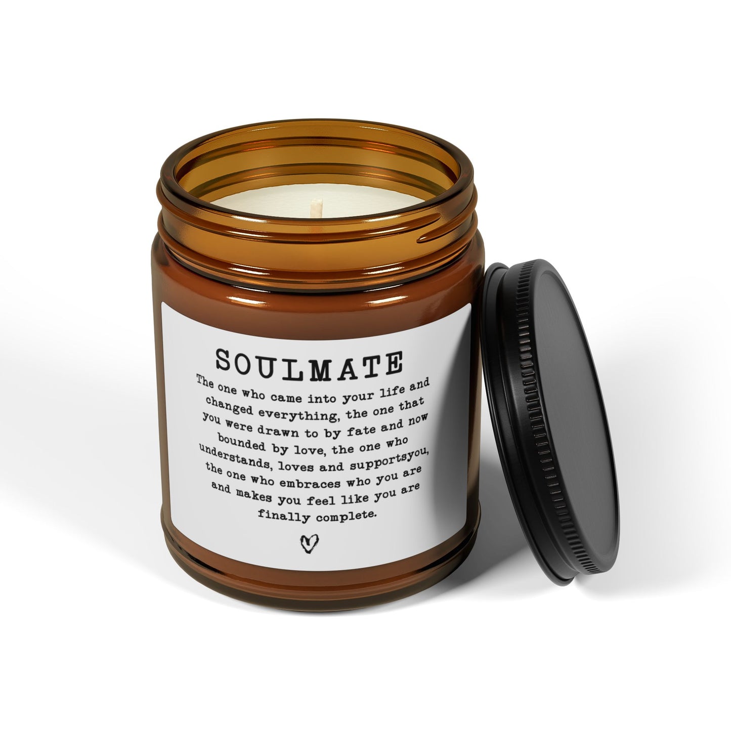 Soulmate Scented Soy Candle (Multi-Size, Amber Jar)