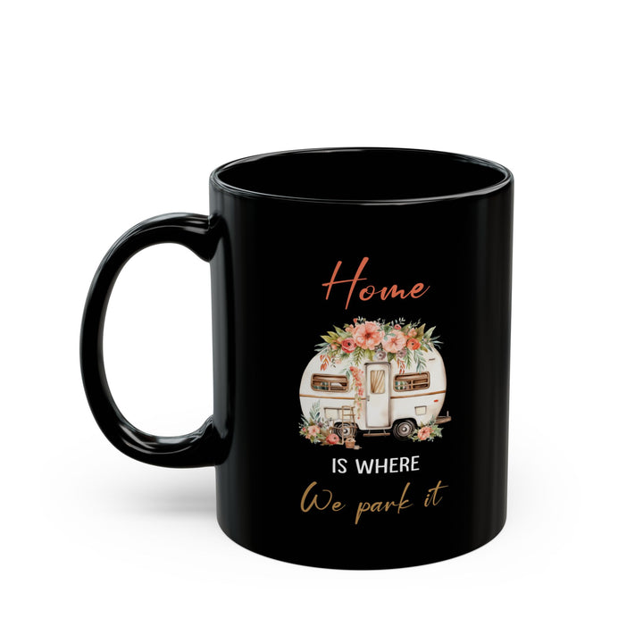 Vintage Floral Camper  Ceramic Mug, (11oz, 15oz)