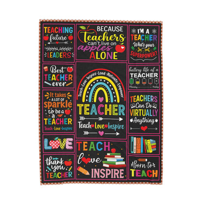 Tech Love Inspire Velveteen Plush Blanket