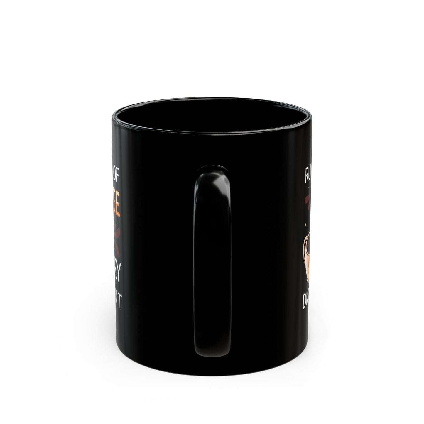 Funny Coffee Disability Awareness Mug – Black Ceramic Gift Cup for Advocates & Caffeine Lovers