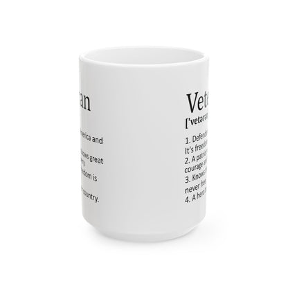 Veteran Definition Mug – Patriotic Coffee Cup Gift for Veterans