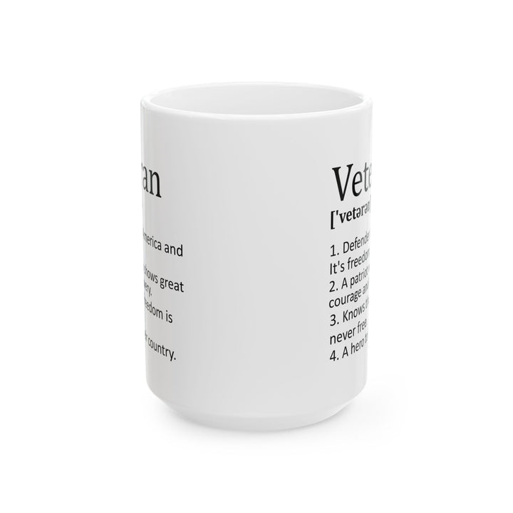 Veteran Definition Mug – Patriotic Coffee Cup Gift for Veterans