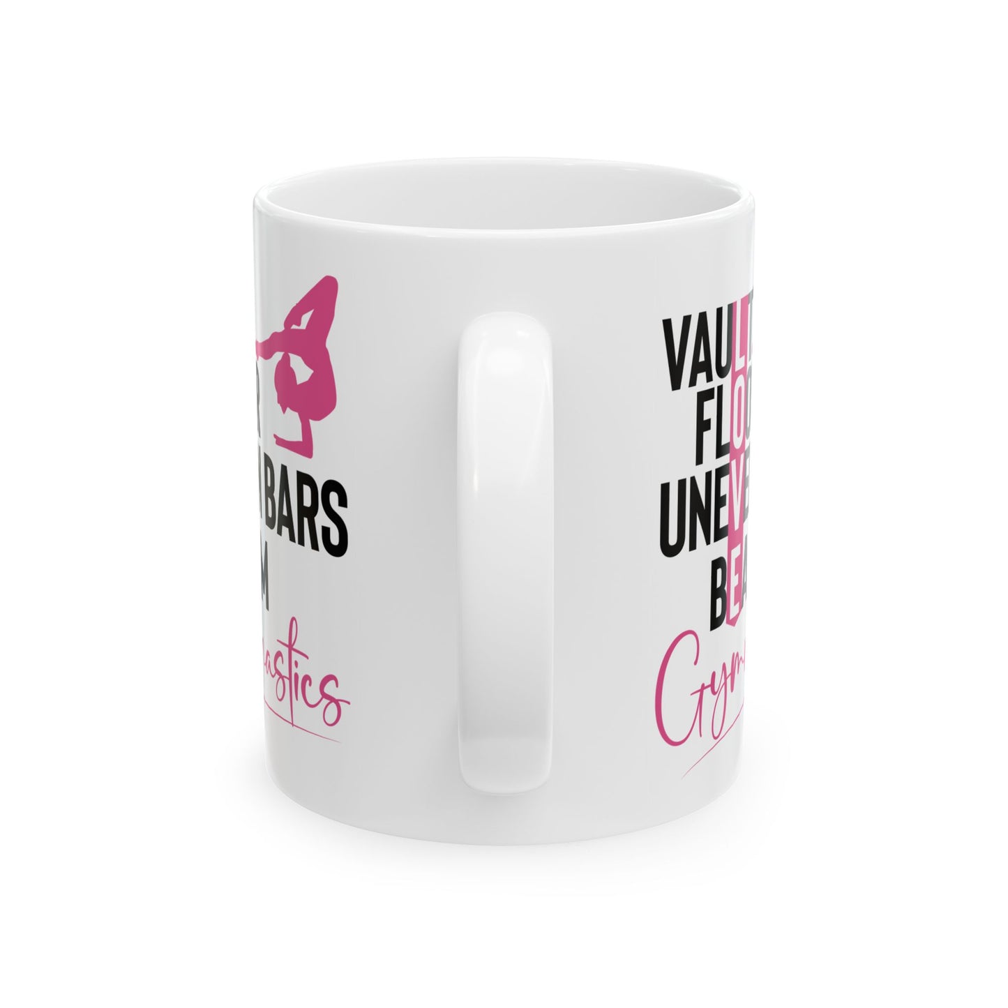 Vault Floor Uneven Bars Beam White Mug, (11oz, 15oz)