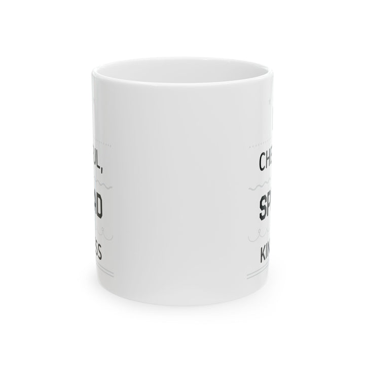 Be Cheerful Spread Kindness White Mug, (11oz, 15oz)