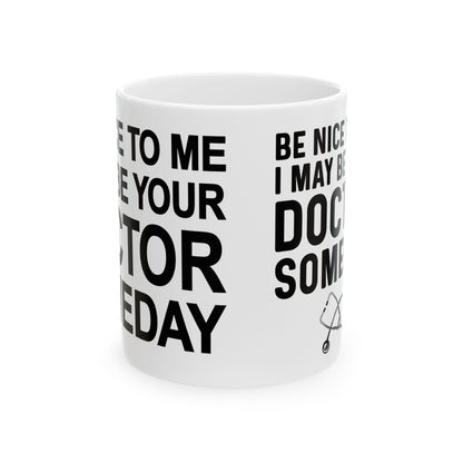 Funny Medical Student Coffee Cup – White Ceramic Gift for Future Doctors & Healthcare Workers