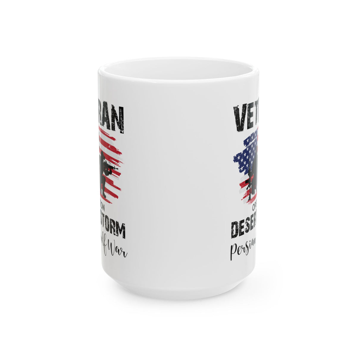Give a Gift to a Desert Storm Veteran – Persian Gulf War Mug White Ceramic Patriotic Coffee Cup