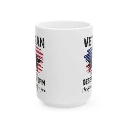 Give a Gift to a Desert Storm Veteran – Persian Gulf War Mug White Ceramic Patriotic Coffee Cup