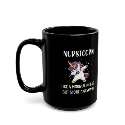 Funny Nurse Unicorn Mug – NURSICORN Black Coffee Cup