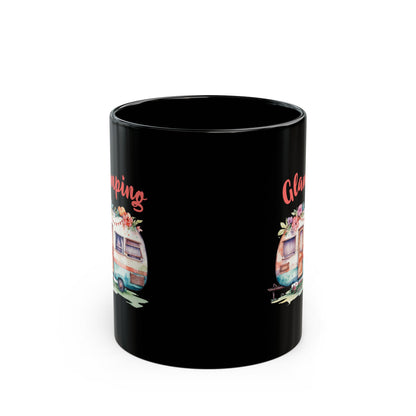 Glamping Watercolor Illustration Ceramic Mug, (11oz, 15oz)
