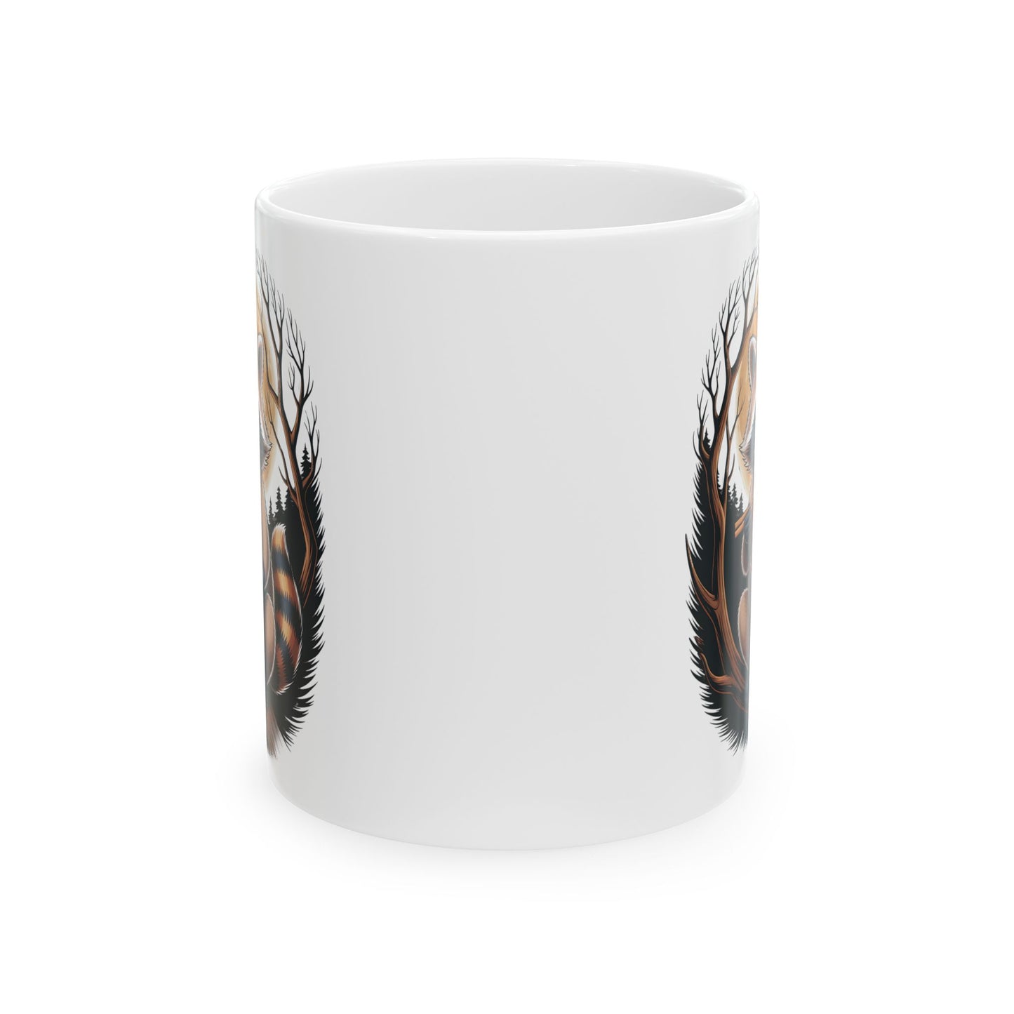 Raccoon Coffee Mug, white Mug, (11oz, 15oz)