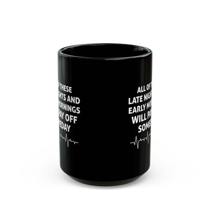 Black Motivational Medical Student Mug – Inspirational Coffee Cup for Doctors, Nurses, and Students