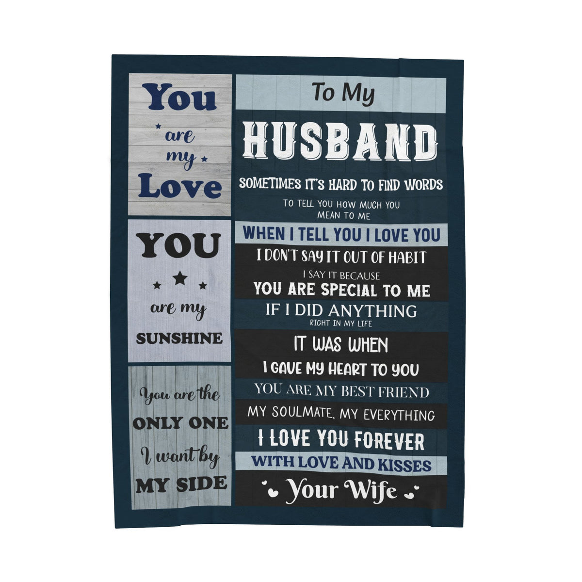 To My Husband Blanket