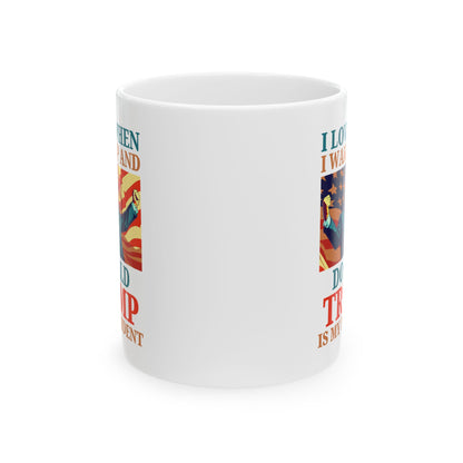 Donald Trump Mug – White Coffee Cup Pro Trump I Love Wake Up President
