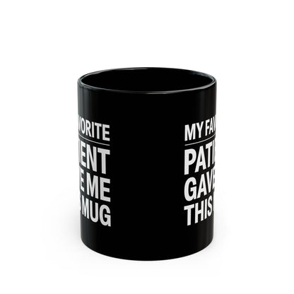Funny Doctor Coffee Cup – Black Ceramic Gift for Nurses, Dentists, Physicians, Healthcare Workers