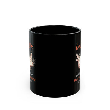 God Bless First Communion Mug – Black – Isabelle Delgado 2025