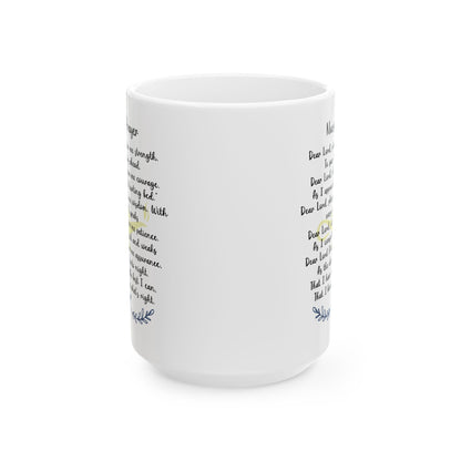 White Nurse Prayer Coffee Mug – Inspirational Christian Gift for RN, LPN, CNA – Thank You Mug for Nurses, Nursing Students, Healthcare Heroes
