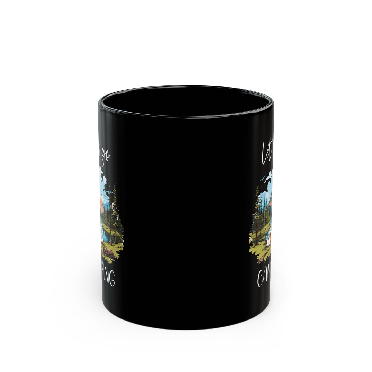 Scenic Camping Adventure Shirt  Ceramic Mug, (11oz, 15oz)