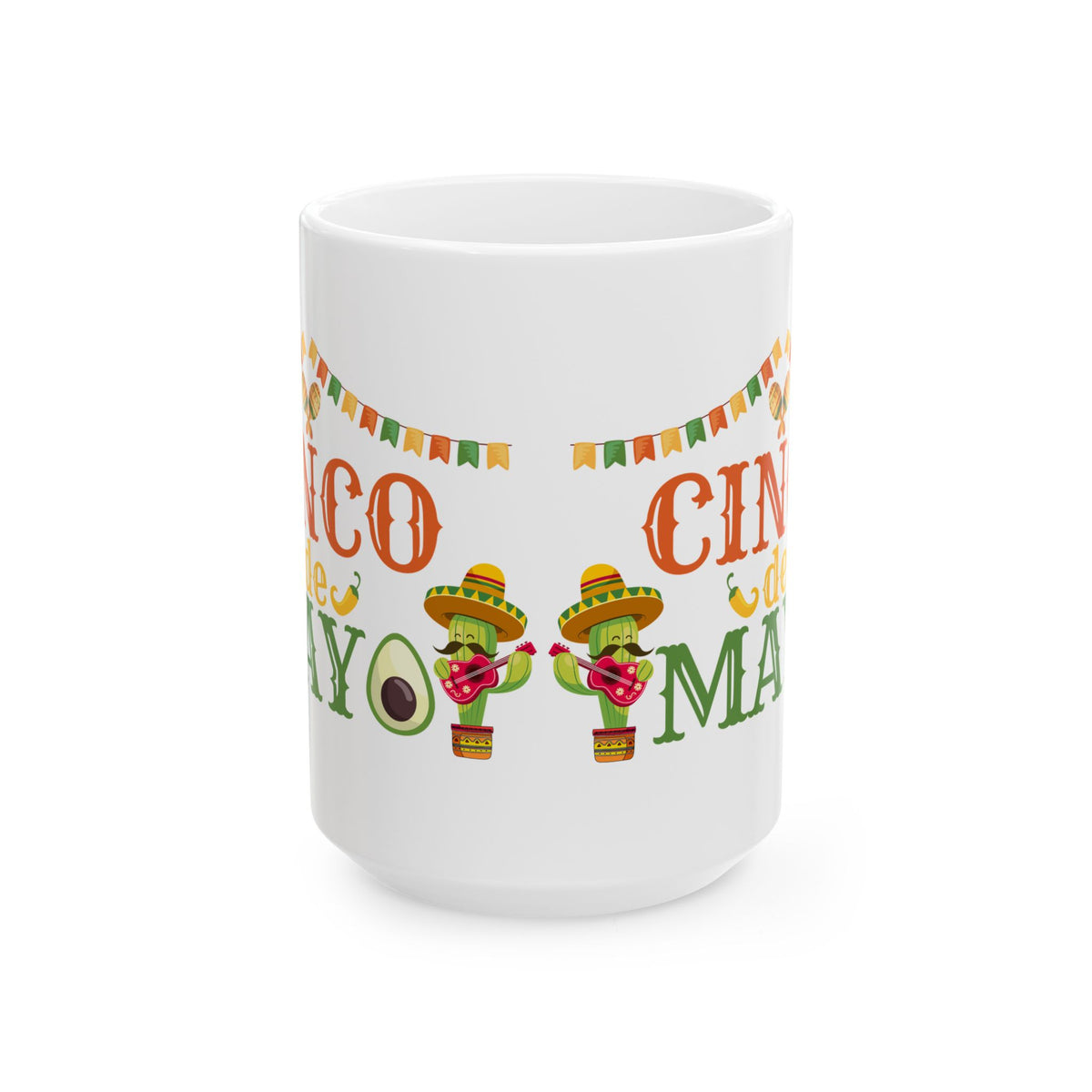 Cinco De Mayo White Mug, (11oz, 15oz)