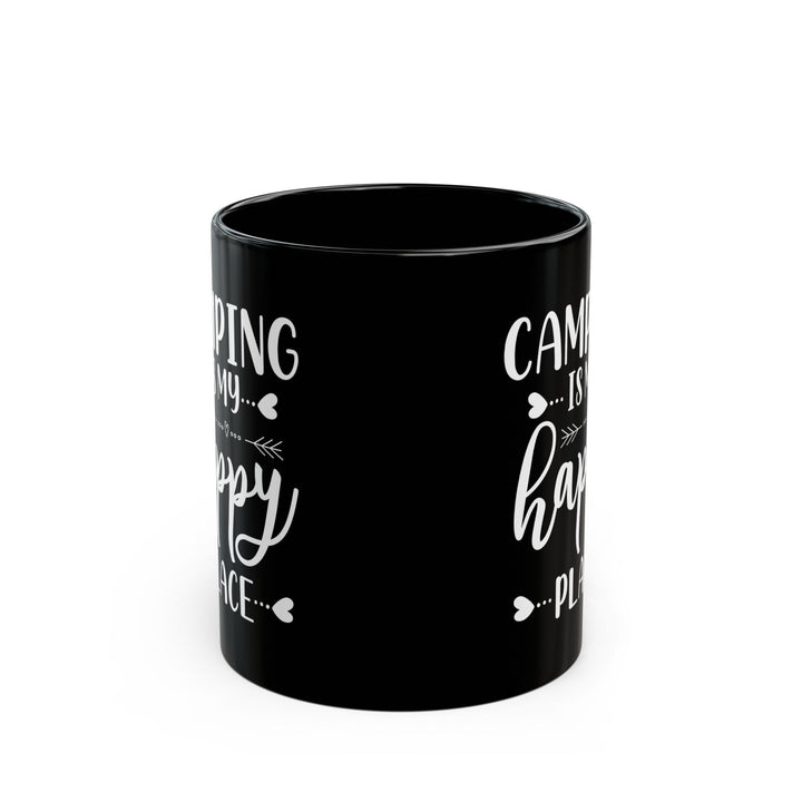 Minimalist Happy Typography Design Ceramic Mug, (11oz, 15oz)