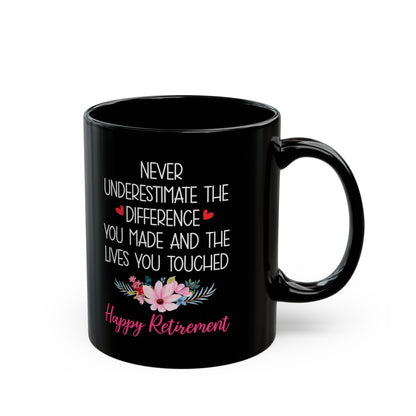 Inspirational Black Retirement Mug – Make a Lasting Impact