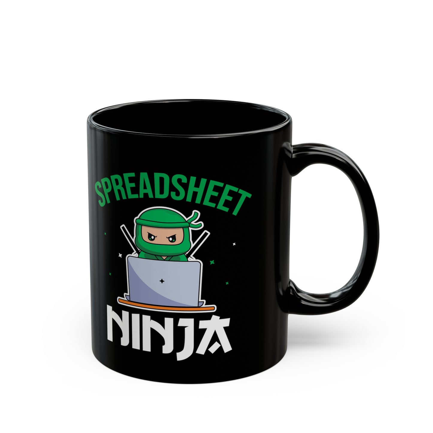 Spreadsheet Ninja Black Mug – Funny Gift for Excel Lovers, Data Pros & Office Ninjas