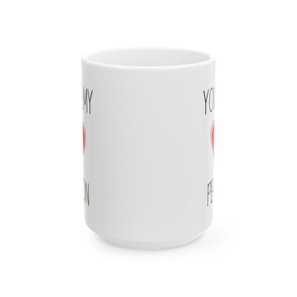 You're My Person Mug – Cute Red Heart Design – Romantic Gift for Loved One