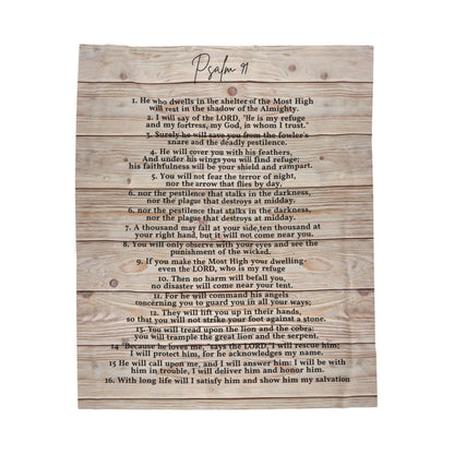 Psalm 91 Velveteen Plush Blanket