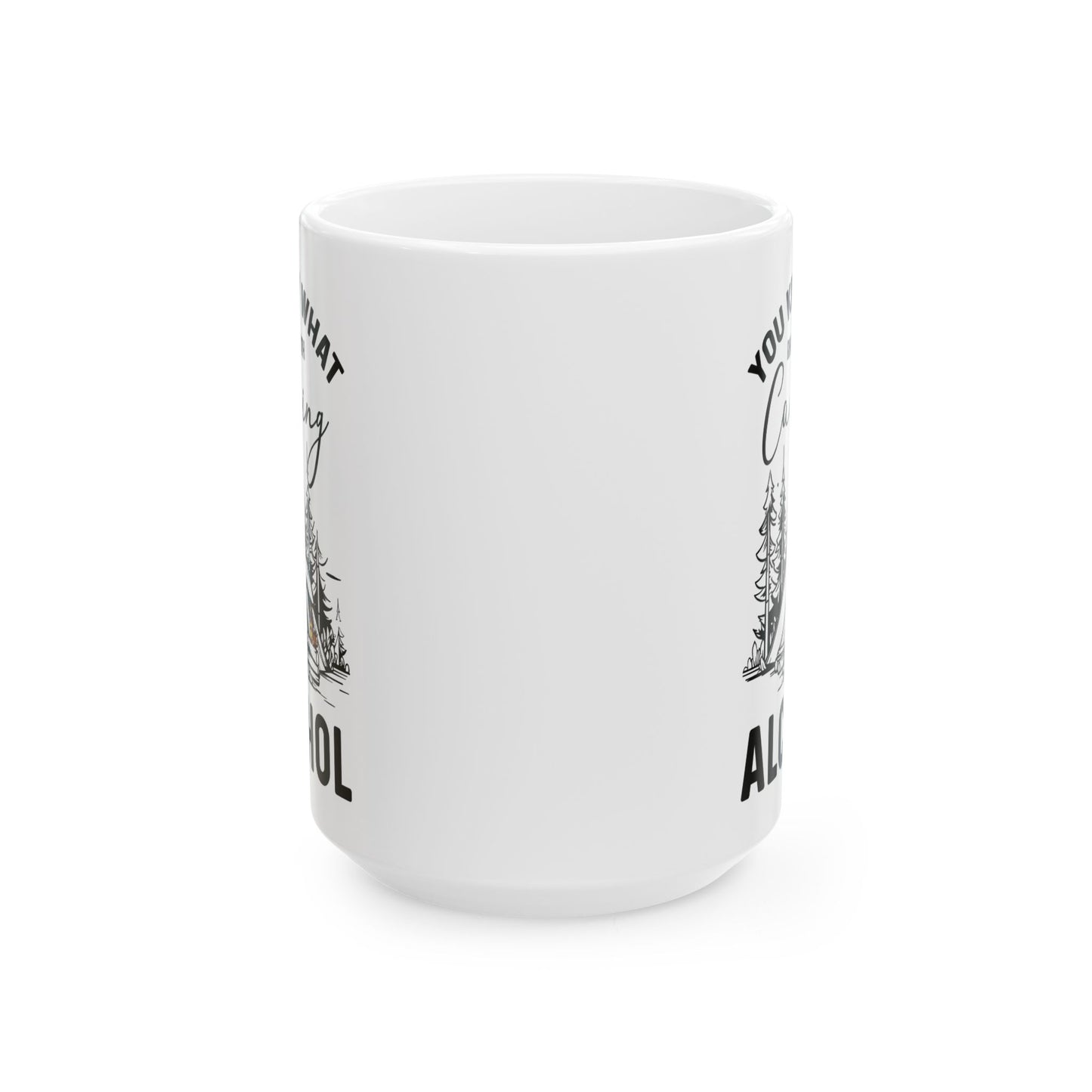 Campfire and Whiskey  Ceramic Mug, (11oz, 15oz)