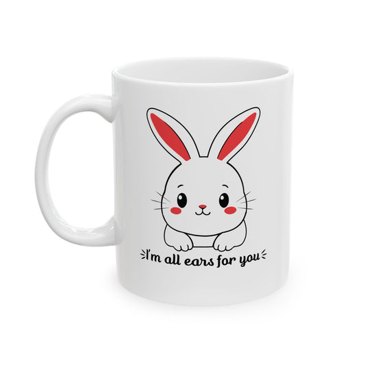 All Ears Bunny Mug – Cute Punny Gift for Someone Special