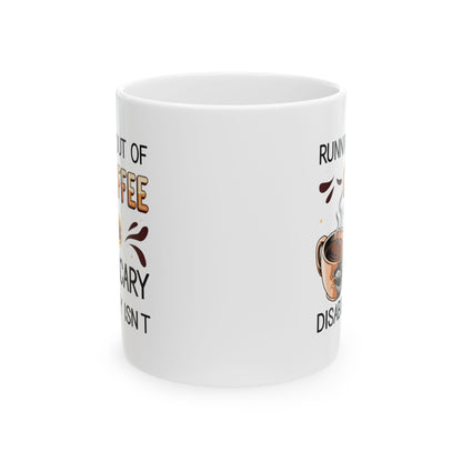 Funny Coffee Disability Awareness Mug – White Ceramic Gift for Coffee Lovers & Advocates