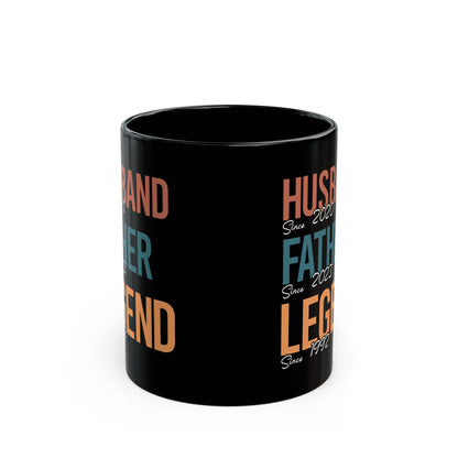 Husband Father Legend Black Mug (11oz, 15oz)