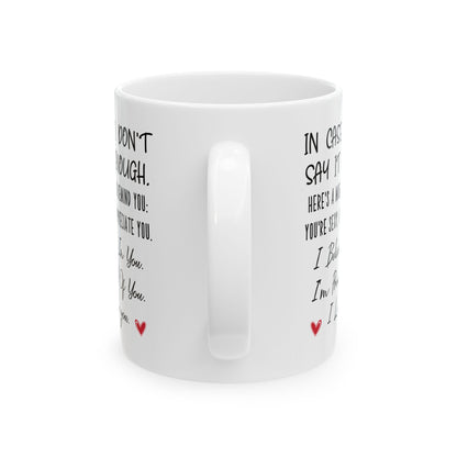 Encouragement Mug for Partner – I Believe in You, I’m Proud of You Appreciation Gift for Him or Her