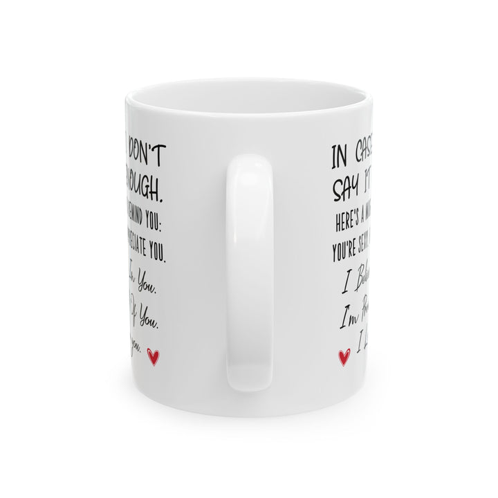 Encouragement Mug for Partner – I Believe in You, I’m Proud of You Appreciation Gift for Him or Her