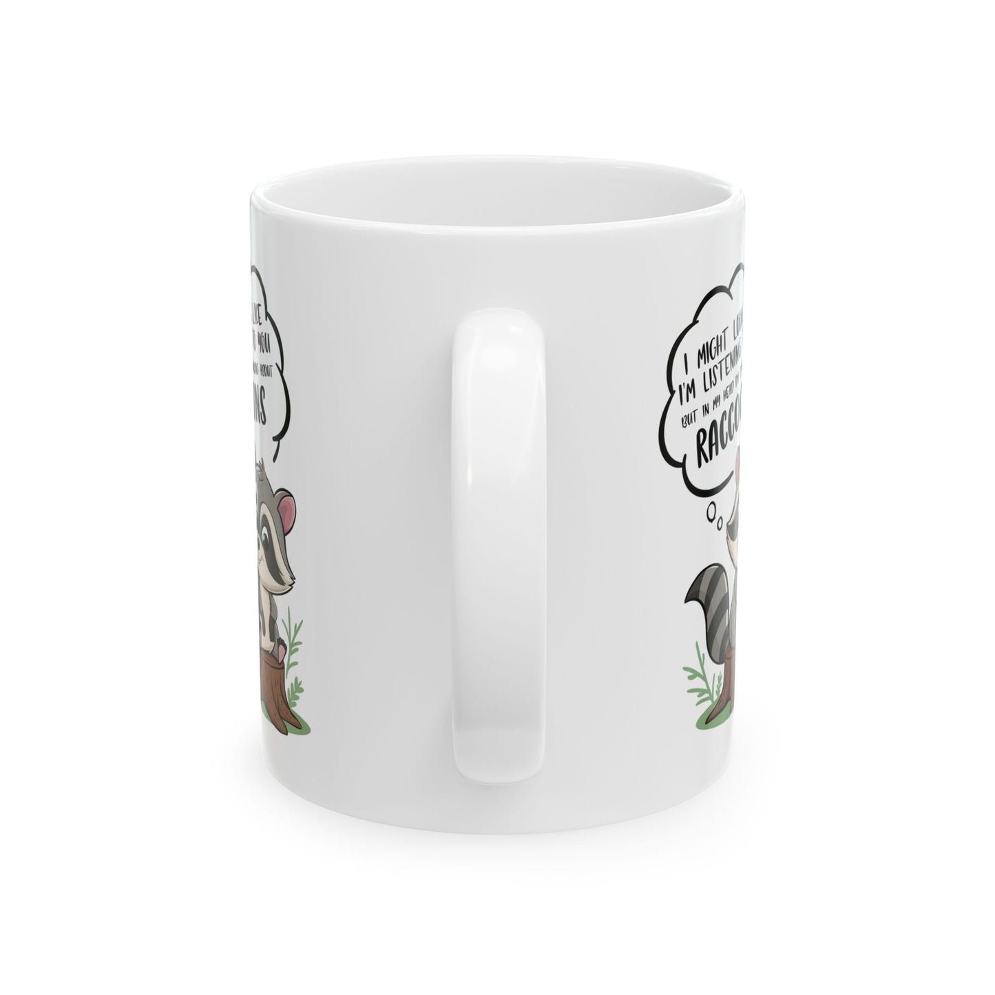 I might look like i'm listening to you v2, white Mug, (11oz, 15oz)
